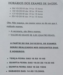 EXAMES DE PISCINA